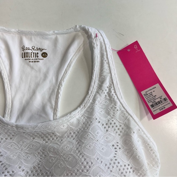 NWT Lilly Pulitzer Luxletic Corrine Skort Asana Tank White Floral Eyelet XS - Picture 5 of 9
